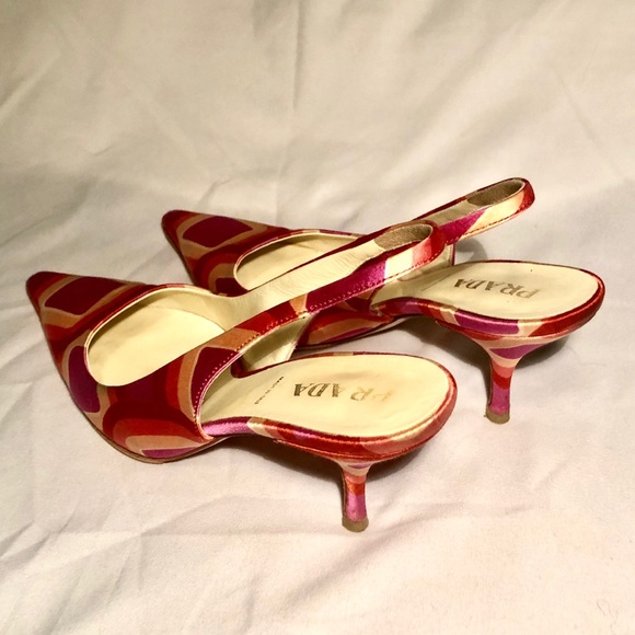 Prada Satin Slingback Kitten Heel - Picture 3 of 8